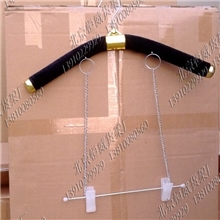 黑色绒布连体衣架拉连裤夹T字架可随意弯曲服装店衣架棉棒