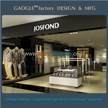 男装展示柜图片/服装高柜/中岛架/高档男装展示柜