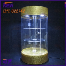 工厂批发，有机玻璃圆形旋转灯箱,饰品珠宝首饰展示柜C22742