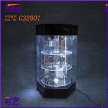 番禺区供应亚加力六边形旋转陈列柜，小商品展示柜，C32801