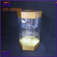 大型工厂供应亚克力带灯可旋转展示架，3C电子产品展示柜C32804