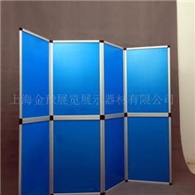 生产折叠屏风/铝合金屏风展架/带楣头铝合金折叠屏风展架/