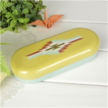 韩国文具麦和印第安系列眼镜盒铁盒批发325528