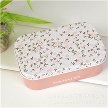 韩国文具天克花蜜收纳盒迷你铁盒批发清新小碎花325577