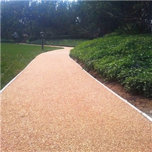 亚玉色小彩石路面铺装，首选北京西奥透水彩石装饰有限公司