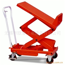 厂家生产台面可倾斜45度角平台车最大载重800KG电动升降平台车