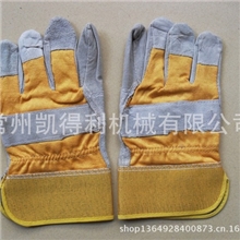 KDL-7AB灰黄纹短款皮手套防飞溅劳保手套