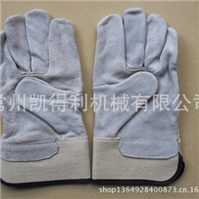 供应一流KDL-5A牛皮花纹焊工手套短款皮手套翻皮手套