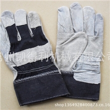 供应一流KDL-6AB灰黑花纹短款皮手套防飞溅劳保手套