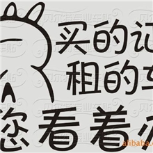 厂家直销买的证租的车汽车反光车贴雕刻车身贴混款批发不挑款