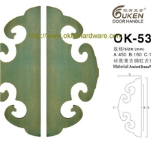 欧肯厂家畅销豪华酒店大门铝板纹理大拉手仿古装饰拉手Ok-530
