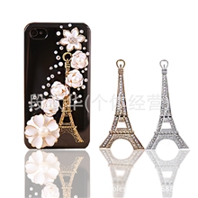厂家直销巴黎铁塔手机饰品配件美容diy材料贴钻diy配件批发