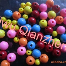 义乌乾正定做批发8mm彩色塑料亚克力圆珠子手链