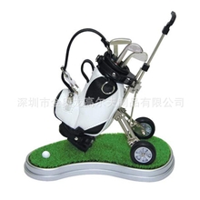 高尔夫工艺品球会赠品高尔夫赛事礼品高尔夫笔筒