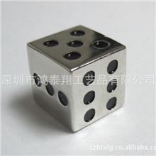 深圳锌合金压铸件工厂生产订做麻将赌博游戏用金属骰子合金色子