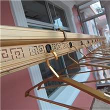 金白大方雕花升降衣架批发双杆晾衣架