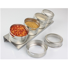 【爆品】创意家居磁垫不锈钢调味罐厨房用品日用品百货