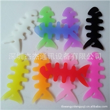 耳机绕线器鱼骨头可爱收集器苹果4iphone44s手机配件