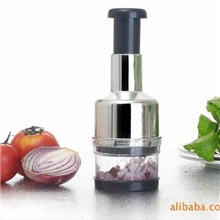 不锈钢手压式切菜粒器/厨具切洋葱器姜拍碎切碎机料理捣捻蒜泥器