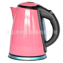 电热水壶厂家批发1.8L弹盖彩色电热水壶抽水不锈钢电热水壶