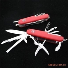 91mm瑞士军刀12功能不锈钢瑞士军刀多功能工具刀户外用品批发