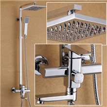 厂家供应方形花洒套装铜体升降大淋浴套装淋浴器豪华套餐DLY05