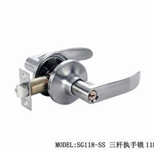 【中山厂家】三杆执手锁118，锌合金执手门锁，拉手门锁，房门锁