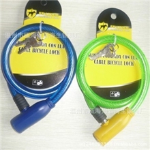直销自行车锁钢丝锁彩头锁绑卡自行车锁温州自行车锁具厂批发