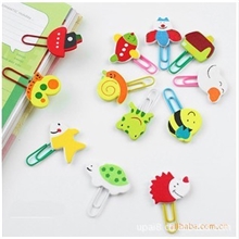 8789特价卡通木质回形针彩绘可爱动物回形针爆款文具批发