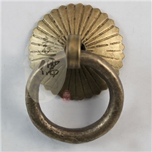 远儒铜雕中式仿古纯铜圆环柜门抽屉拉手经典扣环拉手直径3CM