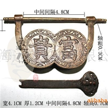 专业生产供应中式仿古铜锁收藏把玩趣味铜锁宝贵锁YRM005