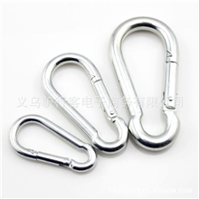 厂家小中大号攀岩快挂登山扣精钢承重攀岩扣弹簧钩安全扣批发