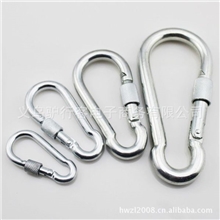 厂家直销全钢专业攀岩扣安全攀岩快挂登山快挂带锁登山扣批发