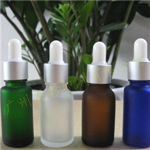 30ML透明磨砂玻璃精油瓶子分装瓶带滴管香薰瓶可丝印烫金