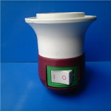 厂家直销烟斗型壁插式E27螺口带开关灯座小夜灯灯座（转动式）