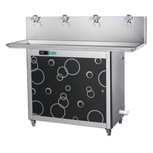 供应珠海学校专用豪华带圈黑面板饮水机厂