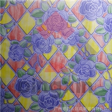 彩绘玻璃贴膜鼎新无胶静电窗花贴膜玻璃纸磨砂底纹