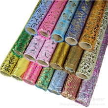 厂家直销烫金打卷纱花网鲜花包装纱网价格合理