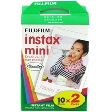 富士拍立得一次成像白边相纸适用mini7S/25/50S/8立拍得20张