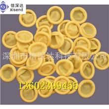 100%无粉尘防静电深黄色手指套、深黄乳胶手指套、防静电手指套