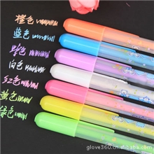 （非VIP）水粉笔可爱多色荧光笔黑卡纸专用笔7色