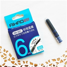 爱好钢笔墨囊一盒6支装INK-001爱好可换墨囊笔黑、红、蓝