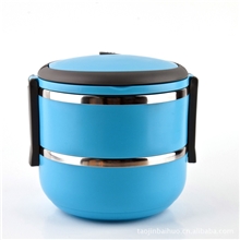华美不锈钢双层保温饭盒9567真空密封保鲜防渗漏手提式批发