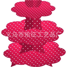 大红圆点蛋糕架/点心托/纸托盘/生日派对必备用品/多款式可选