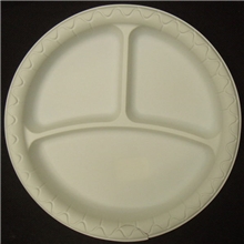 环保可降解一次性玉米淀粉分格碟多款式直径26cm10－11英寸