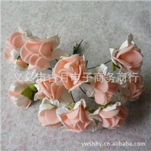 直销PE花泡沫花双色仿真花PE花草莓花PE花玫瑰花配件塑料PE花