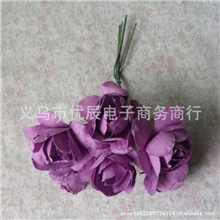 婚庆装饰纸花人造仿真玫瑰纸花手工纸花diy喜糖盒配件纸花