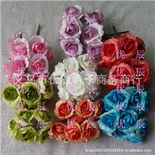 喜糖盒配件纸花头箍发饰头饰纸花花环配饰纸花手工厂家批发