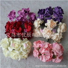 手工艺纸花婚庆装饰纸花仿真纸花diy喜糖盒配件纸花厂家批发