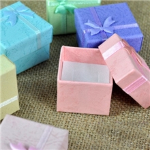 厂家特价4x4cm多色蝴蝶结小首饰盒戒指盒耳钉盒包装礼品盒